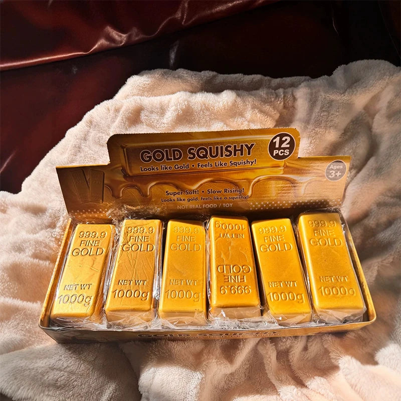 Gold Bar Stress Relief Squishy Toy - 2