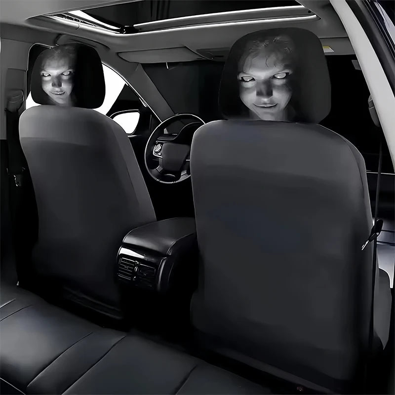 Spooky Halloween Horror Car Headrest Covers - 2 Pack - 2