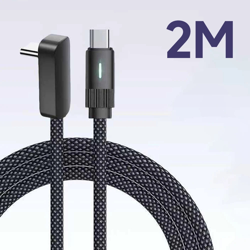 100W L-Shape Fast Charging USB-C Cable
