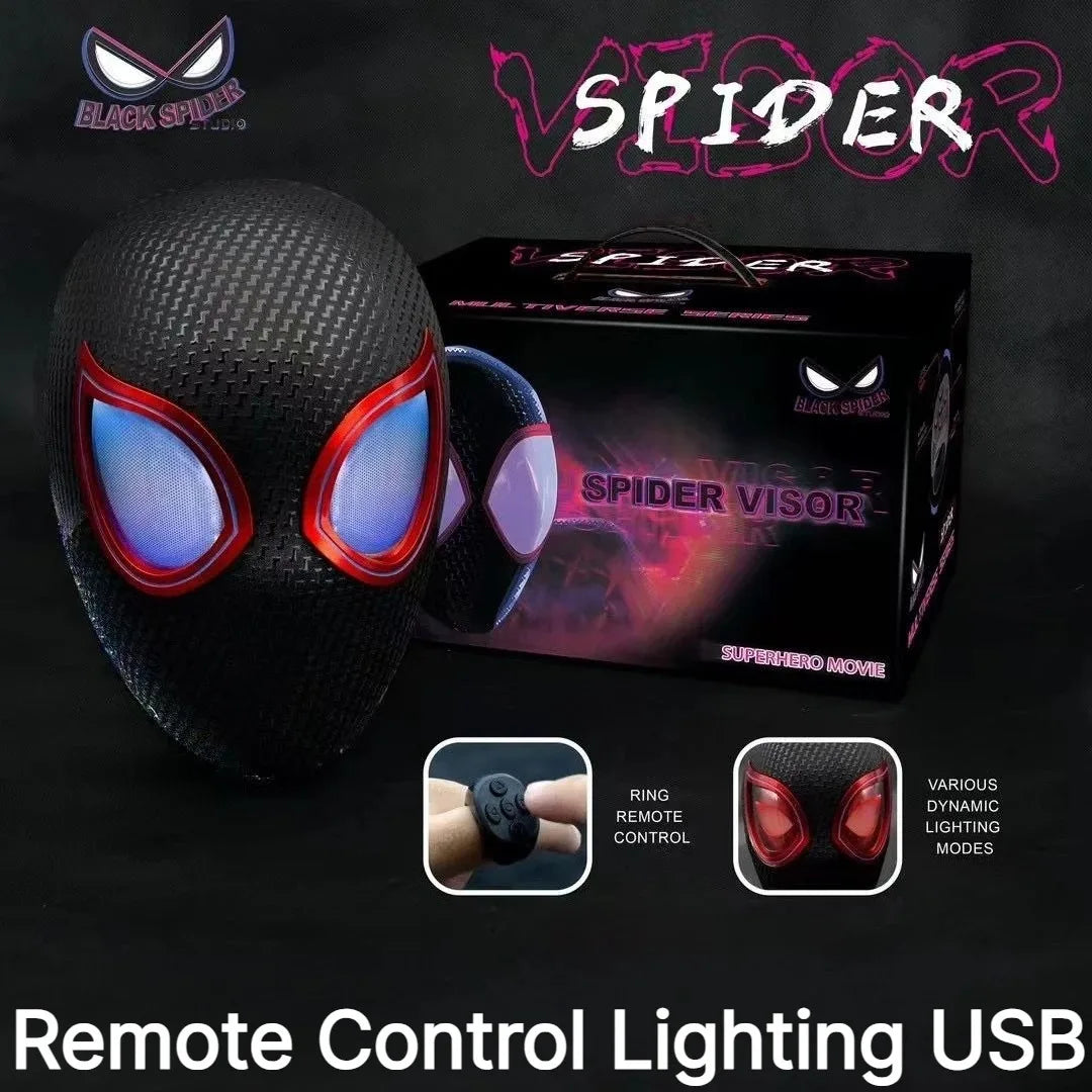 Interactive Miles Morales Mask with Remote Control Movable Eyes - 27