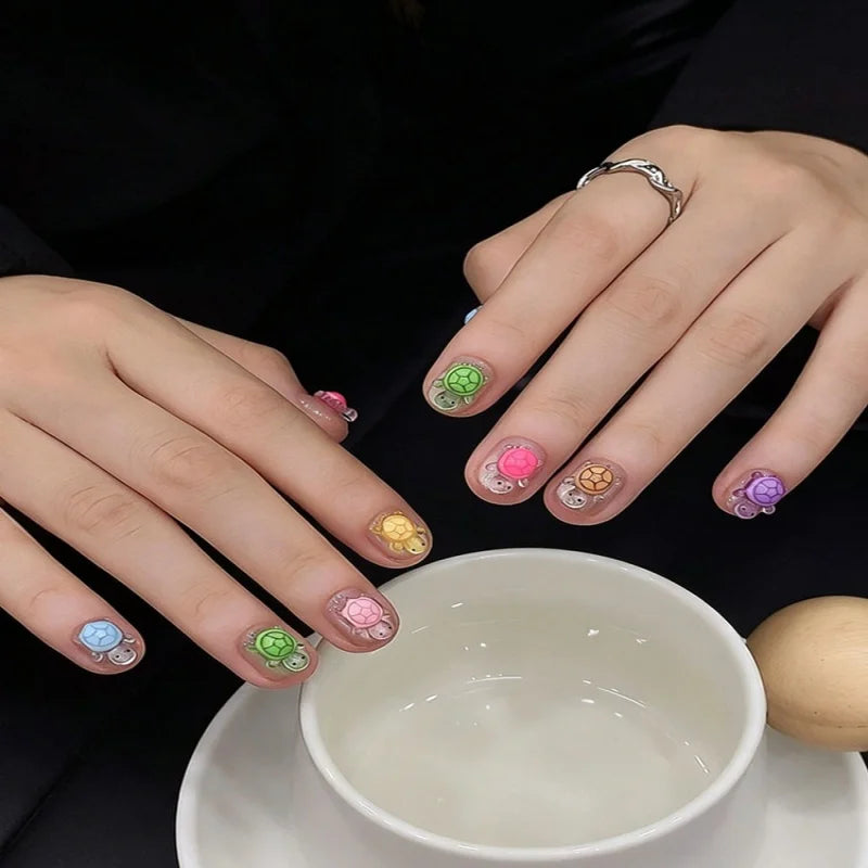 Glow in the Dark Mini Turtle Nail Art Charms - 3