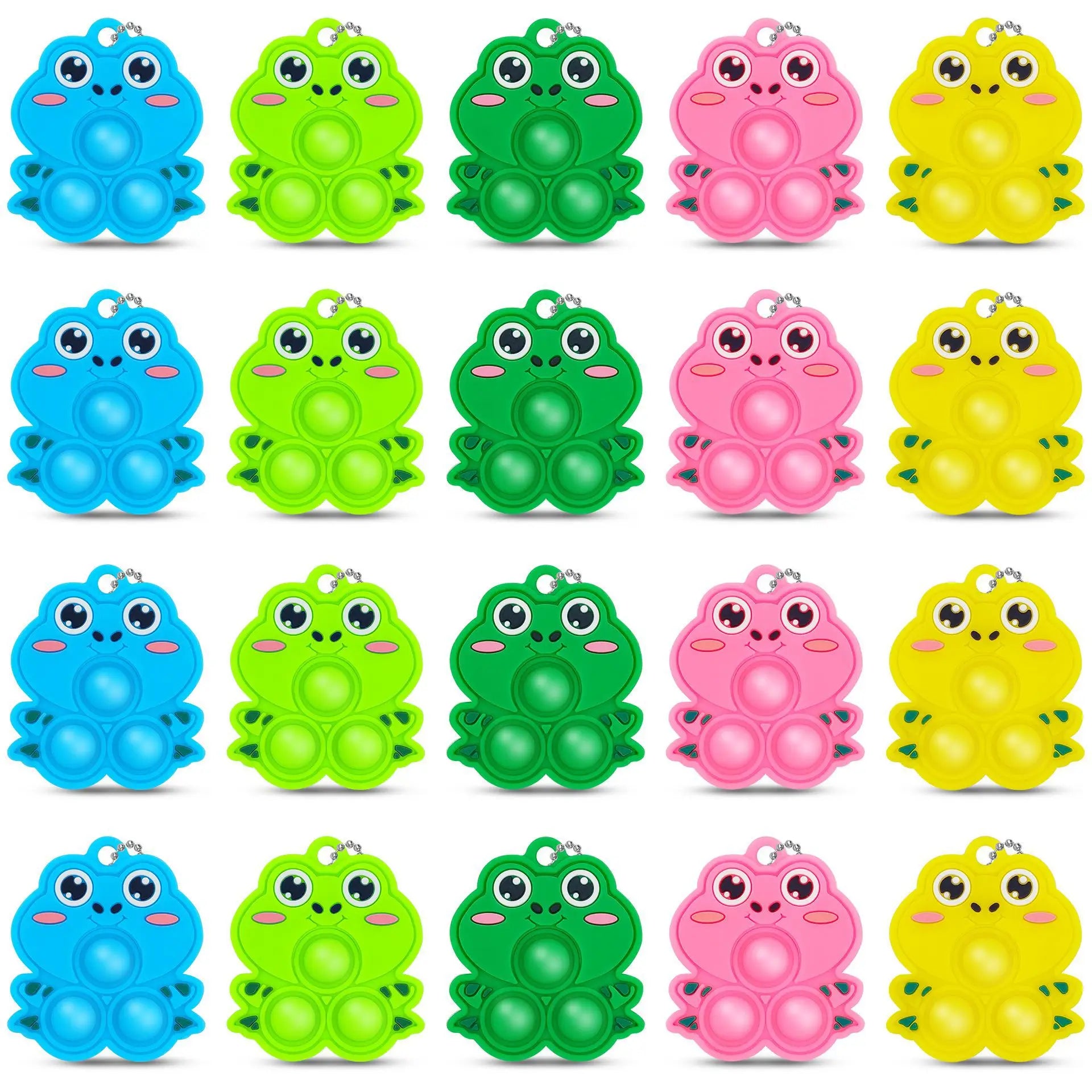 Cartoon Animal Fidget Bubble Keychains for Stress Relief - 6
