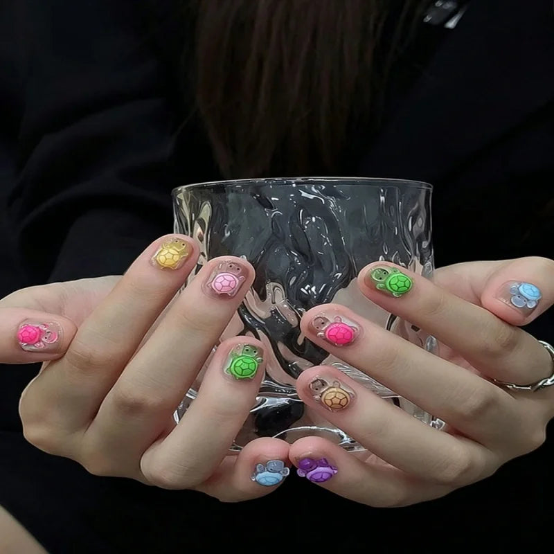 Glow in the Dark Mini Turtle Nail Art Charms - 4