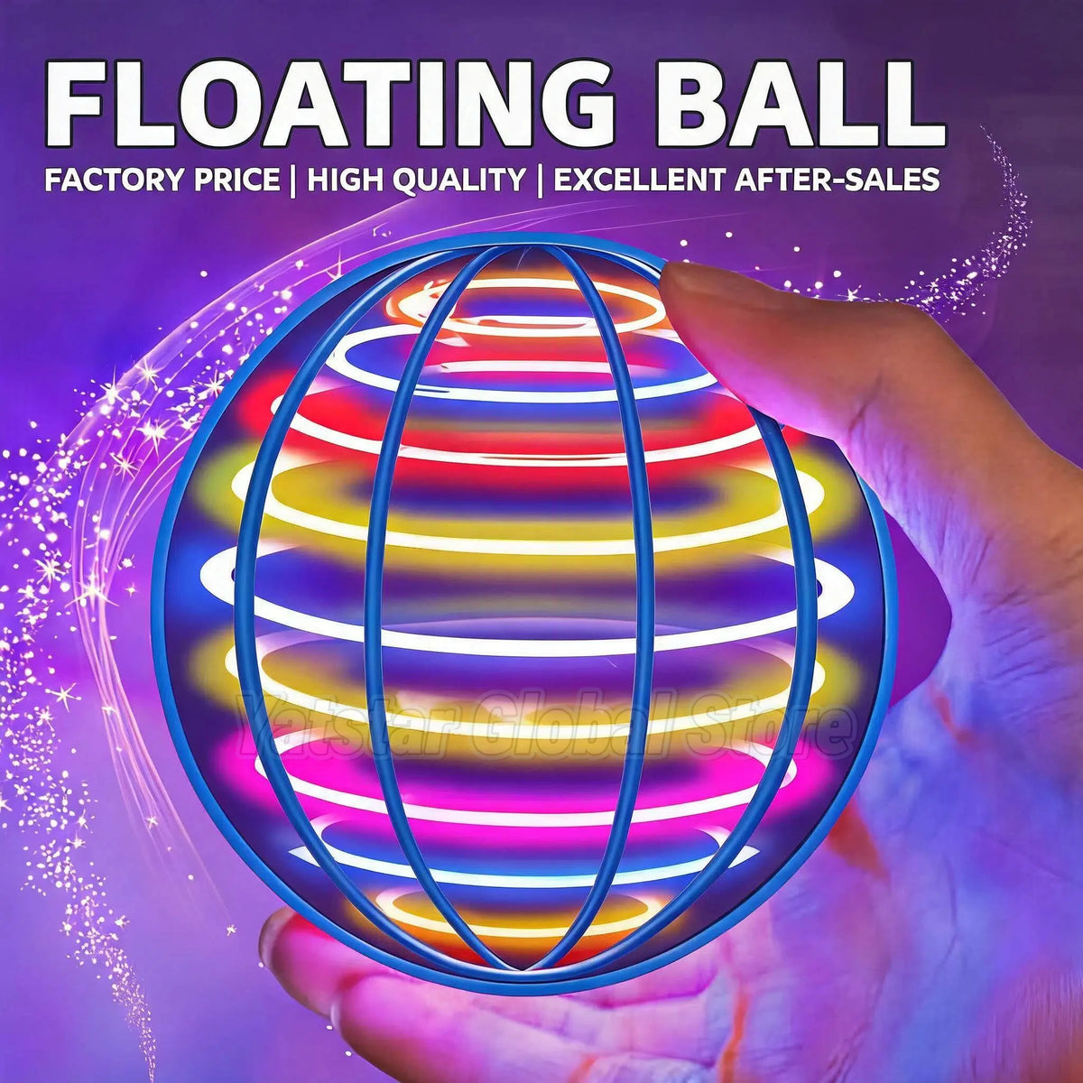 Hand-Controlled LED Flying Spinner Globe for Kids and Adults