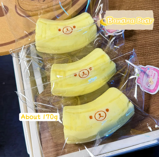 Banana Bear Stress Relief Silicone Butter Squishy