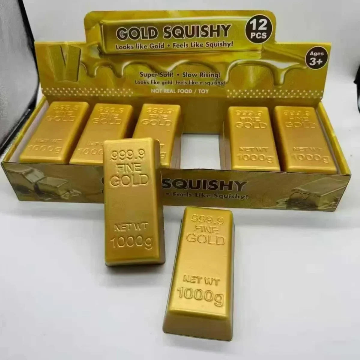 Gold Bar Stress Relief Squishy Toy - 7