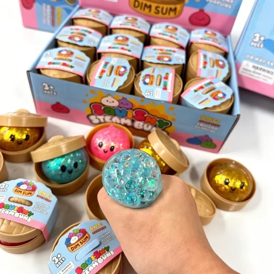 Glitter Dumpling Sensory Squishy Toy for Stress Relief