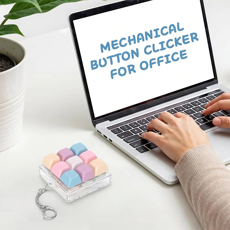 Mechanical Keyboard Fidget Keychain Stress Reliever