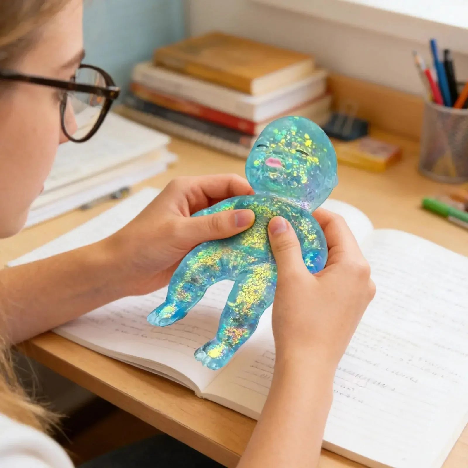 Glitter Baby Squeeze Toy for Stress Relief and Anxiety - 3