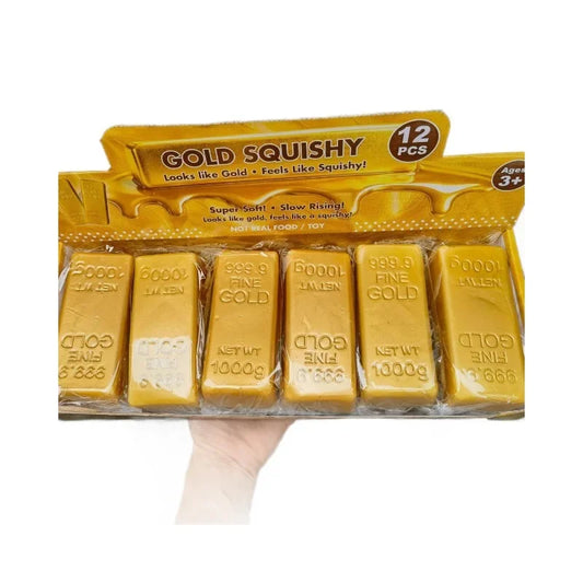 Gold Bar Squishy Stress Relief Fidget Toy
