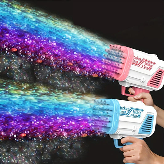 32-Hole Automatic Bubble Machine Gatling Gun for Kids