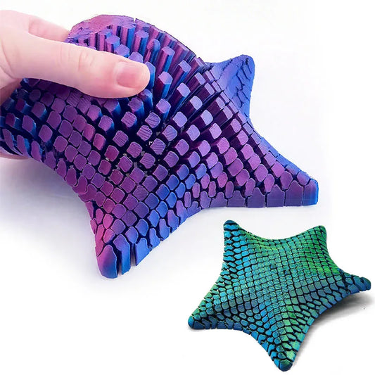 Articulated 3D Printed Starfish Fidget Toy for Stress Relief