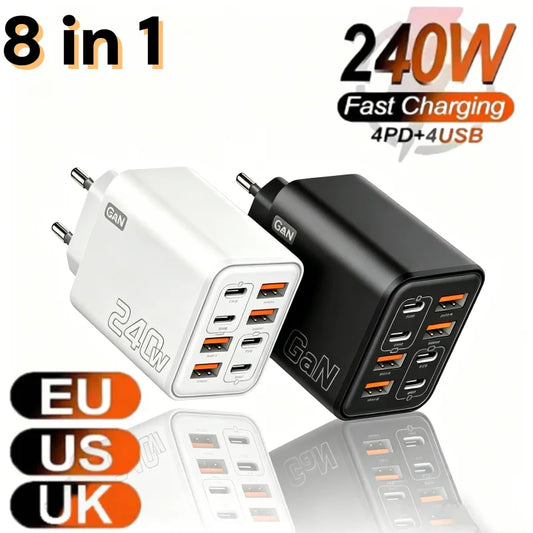 8-in-1 GaN Fast Charging Power Adapter Station