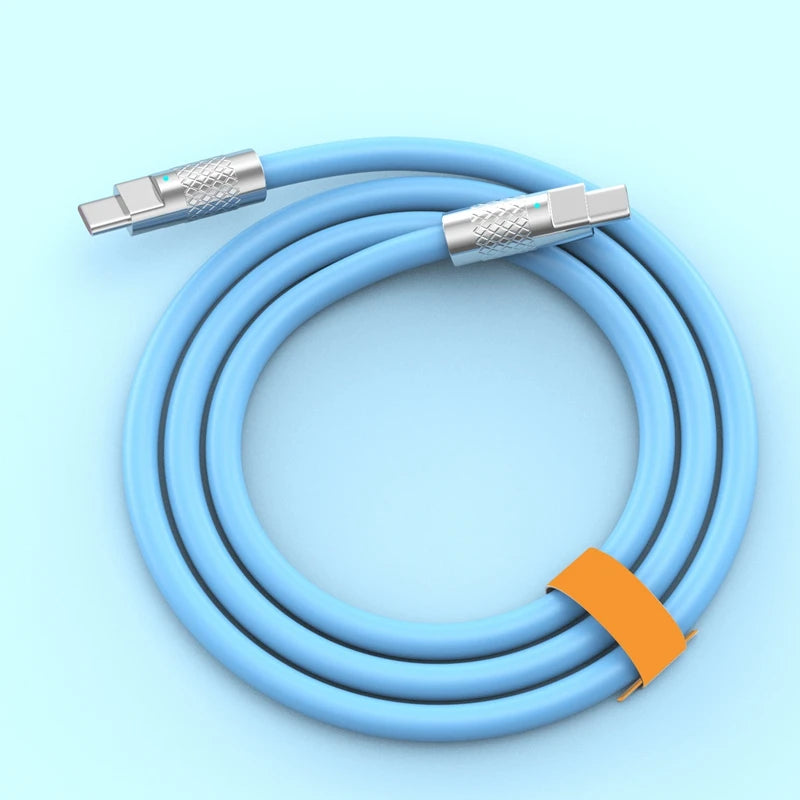 120W Super Fast Charging USB-C to USB-C Liquid Silicone Cable