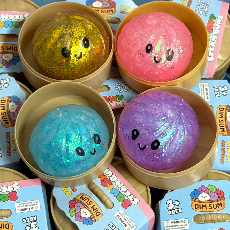 Glitter Dumpling Sensory Squishy Toy for Stress Relief