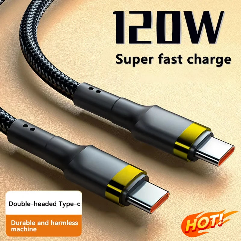 120W USB-C to USB-C Fast Charging Cable