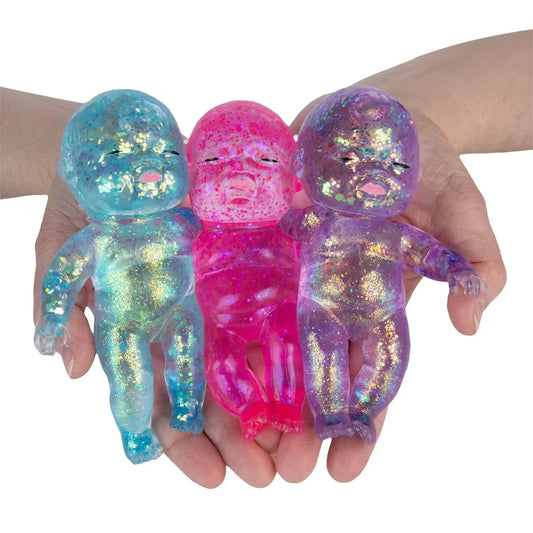 Glitter Baby Squeeze Toy for Stress Relief and Anxiety