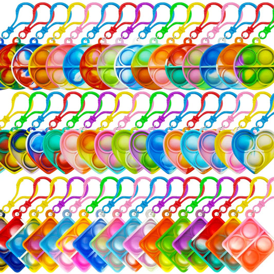 Mini Bubble Fidget Keychain for Stress Relief