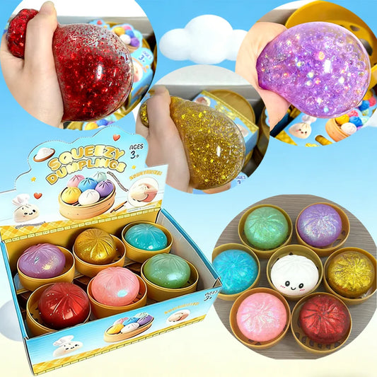 Glitter Dumpling Sensory Stress Relief Squeeze Toy
