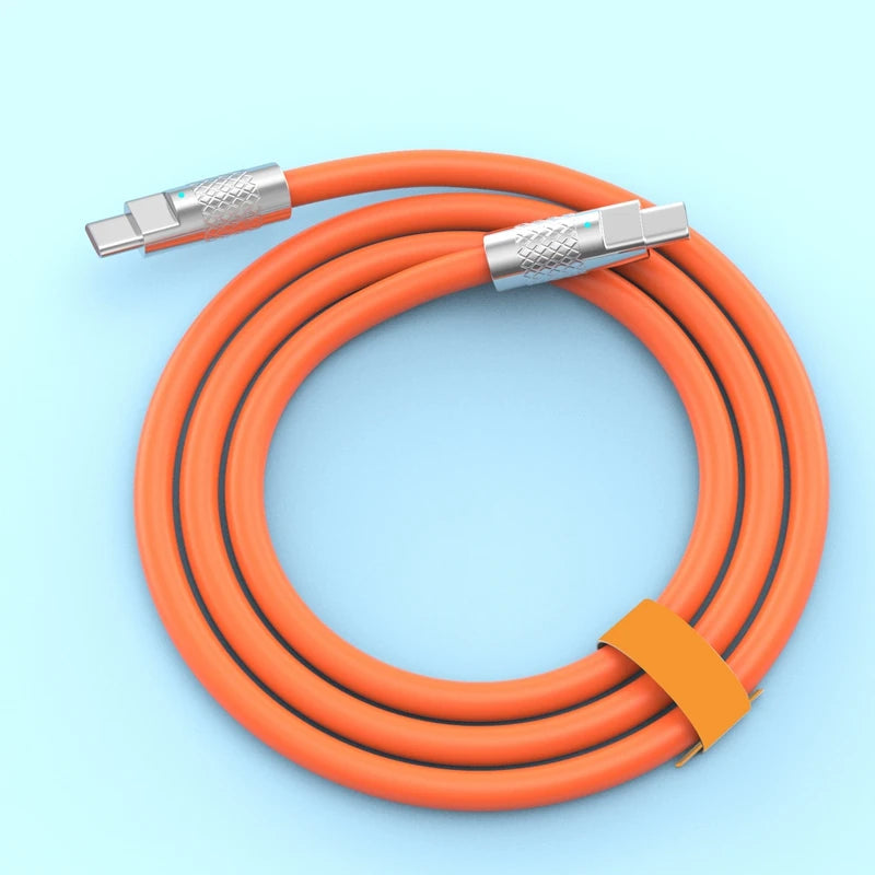 120W Super Fast Charging USB-C to USB-C Liquid Silicone Cable