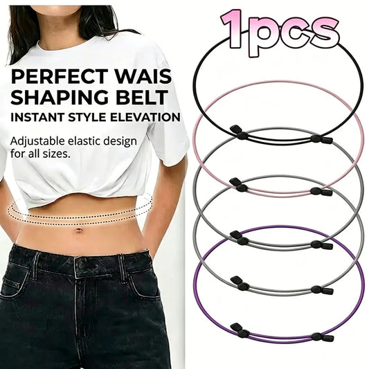 Adjustable Elastic Crop Tuck Belt for Women