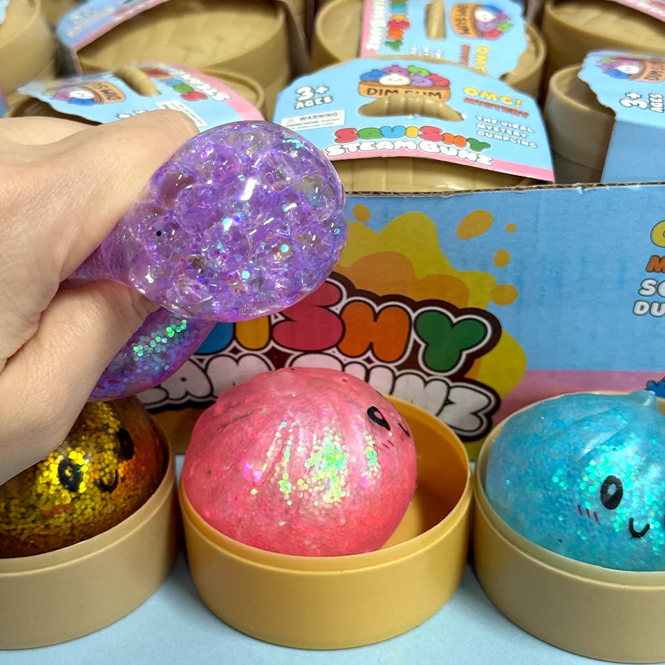 Glitter Dumpling Sensory Squishy Toy for Stress Relief