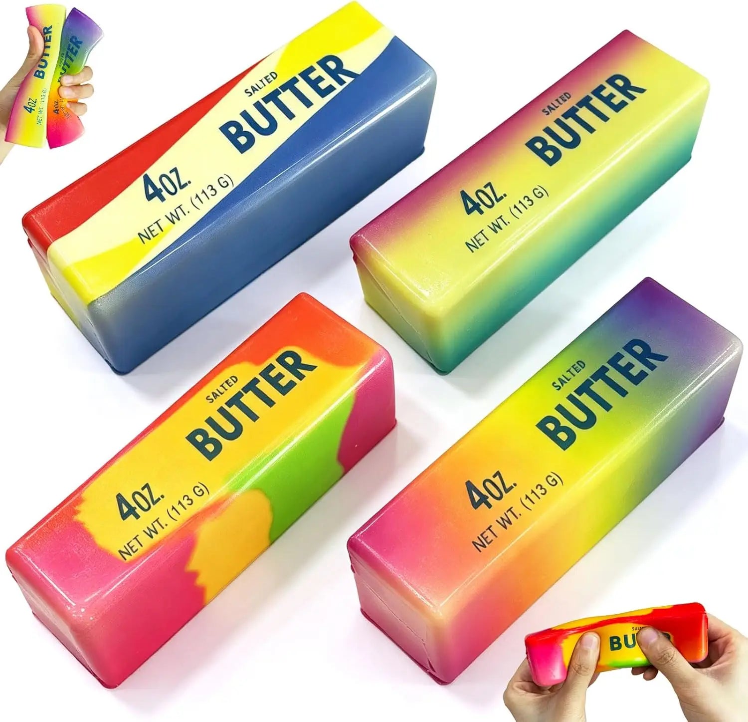 Rainbow Butter Slow-Rising Stress Relief Squishy Toy - 8