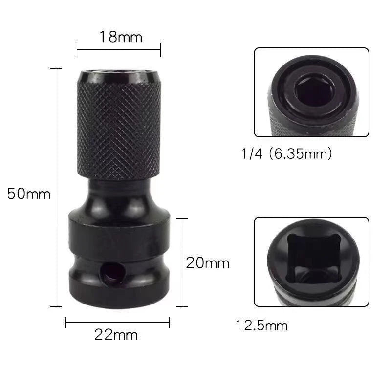Impact Wrench to Drill Bit Adapter Converter - 13