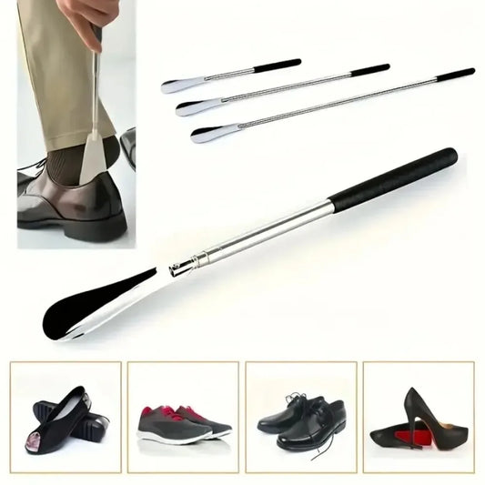 Adjustable Long Handle Stainless Steel Shoe Horn
