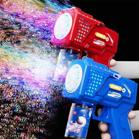 10-Hole Automatic Gatling Bubble Blaster for Kids
