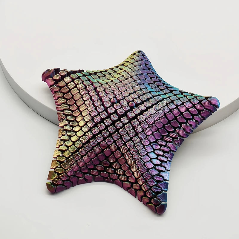 Articulated 3D Printed Starfish Fidget Toy for Stress Relief - 3